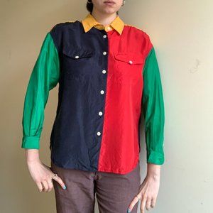 Liz Claiborne Multi-Color Sport Button Up Blouse